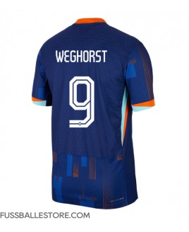 Günstige Niederlande Wout Weghorst #9 Auswärtstrikot EM 2024 Kurzarm